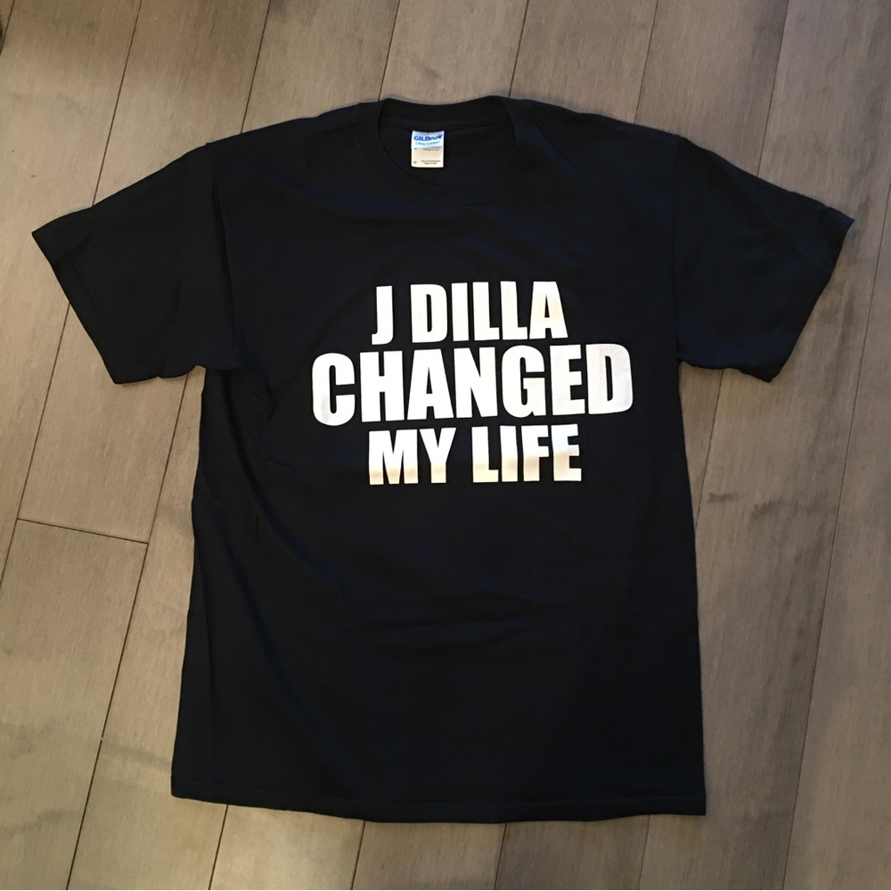 J DILLA CHANGED MY LIFE : BLACK MEDIUM T SHIRT : GREAT CONDITION